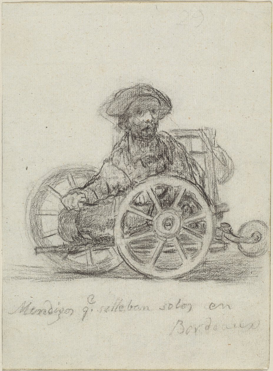 Bettler, die sich in Bordeaux alleine fortbewegen von Francisco de Goya