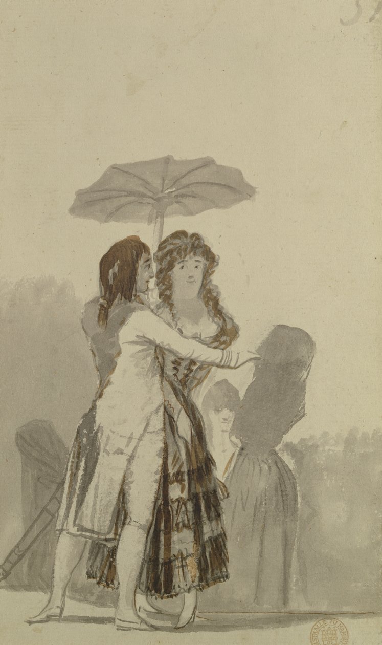 Paar mit einem Sonnenschirm von Francisco de Goya