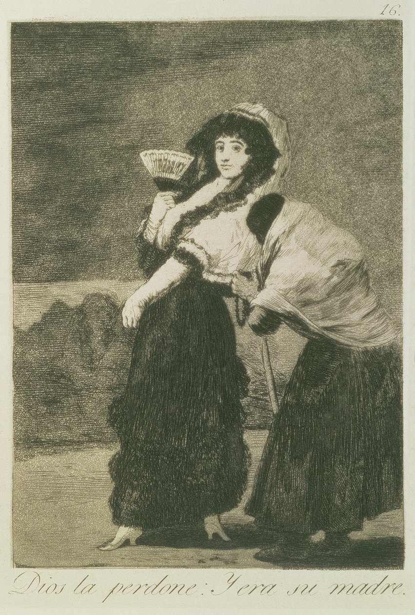 Möge Gott ihr vergeben: es war ihre Mutter, 1797 von Francisco de Goya