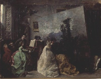 Das Atelier von Antonio Munoz Degrain von Francisco Domingo Marqués