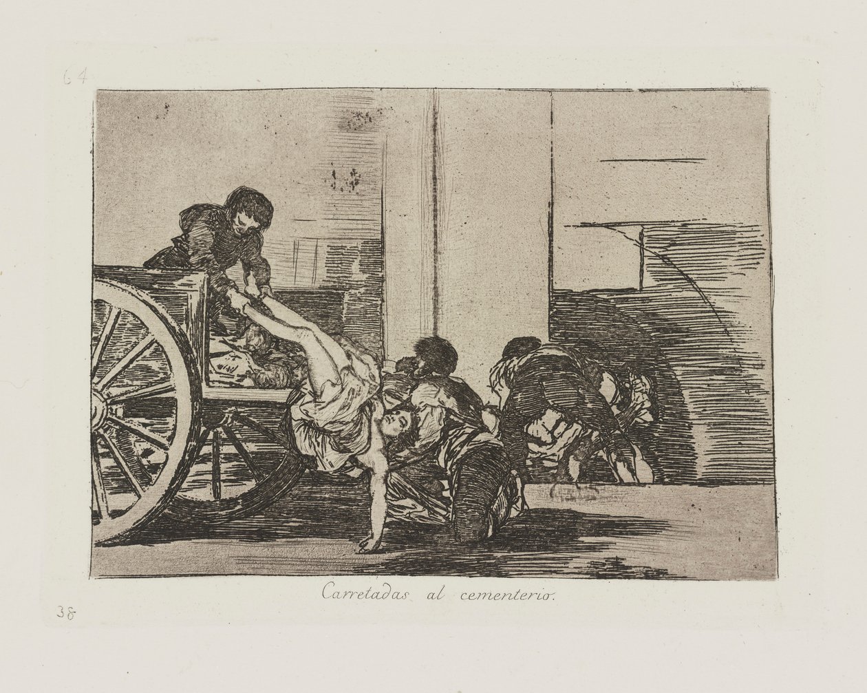 Karren zum Friedhof, Platte 64 aus der Serie Die Schrecken des Krieges von Francisco de Goya