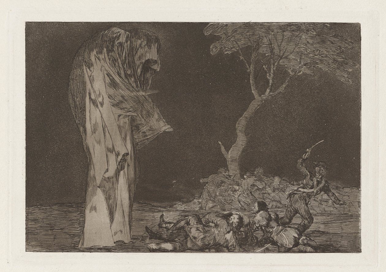 Disparate de miedo, auch bekannt als Por temor no pierdas honor, aus der Serie Los disparates von Francisco de Goya