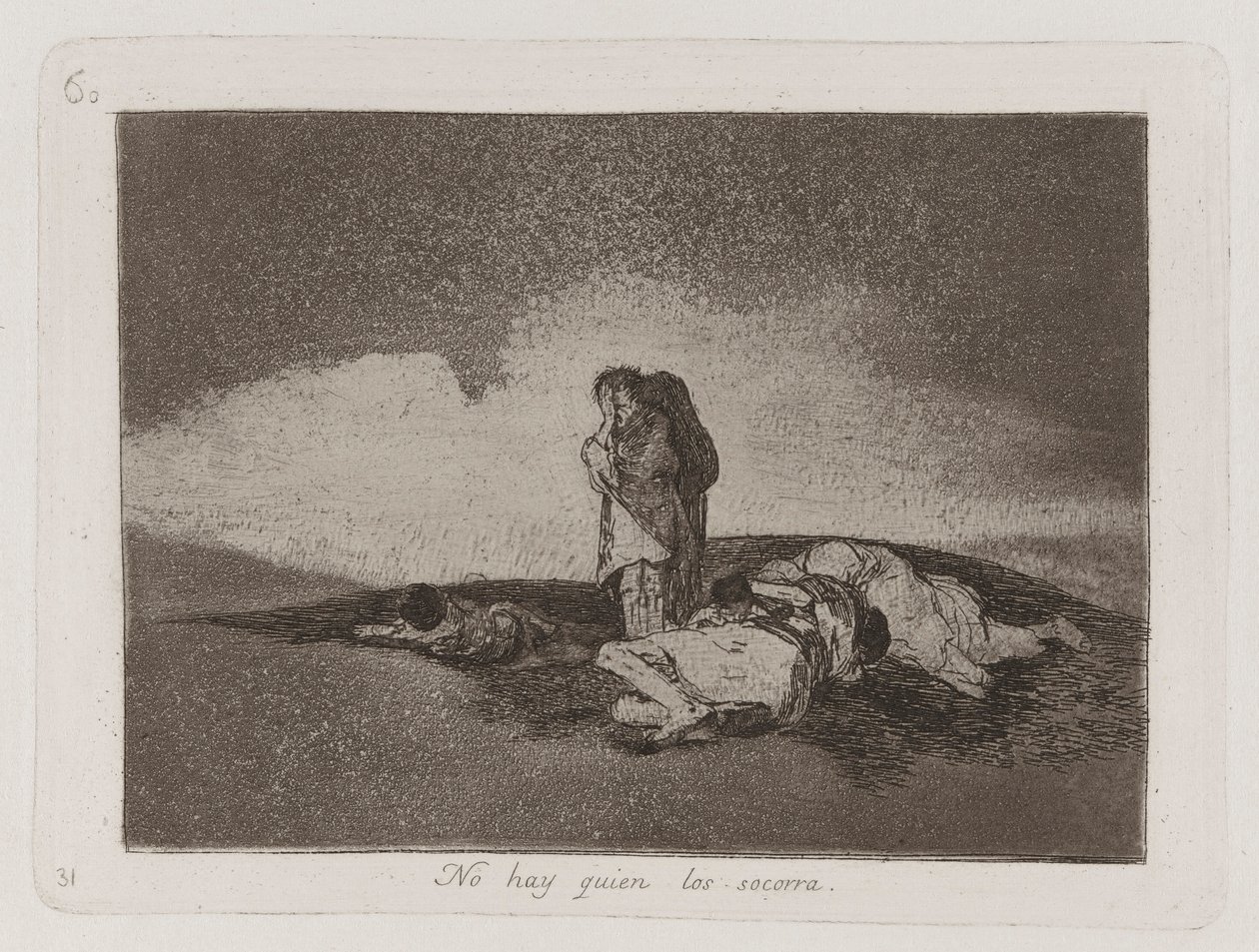 Es gibt niemanden, der ihnen hilft, Platte 60 aus Los desastres de la guerra (Die Schrecken des Krieges) von Francisco de Goya