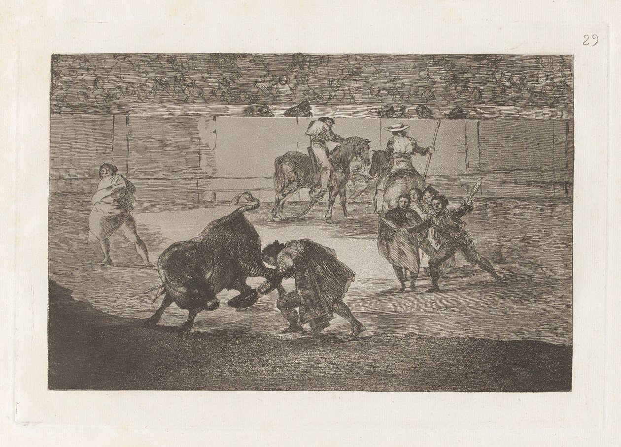 Pepe Illo macht den Pass des Stiers von Francisco de Goya