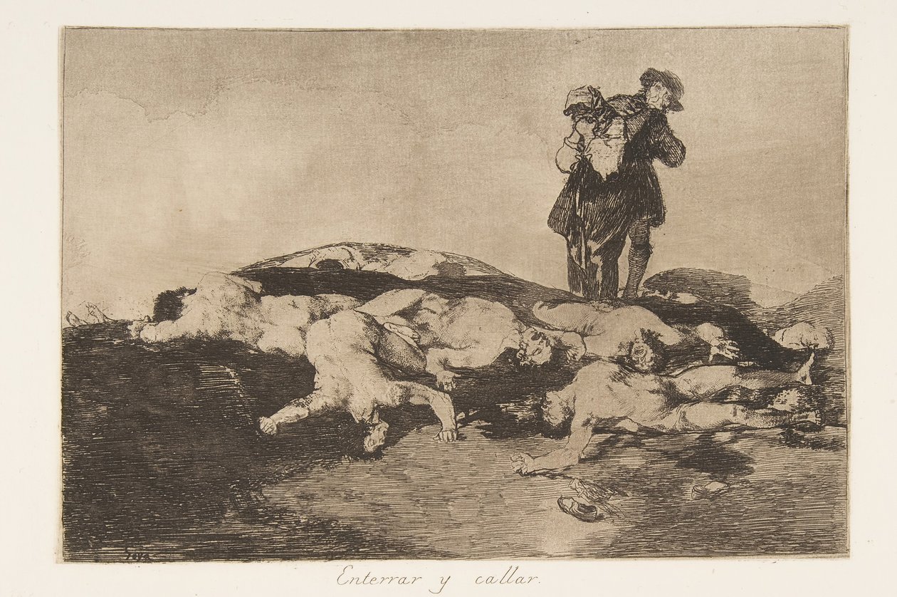 Blatt 18 aus Die Schrecken des Krieges: Begräbnis, 1810-20, veröffentlicht 1863 von Francisco de Goya