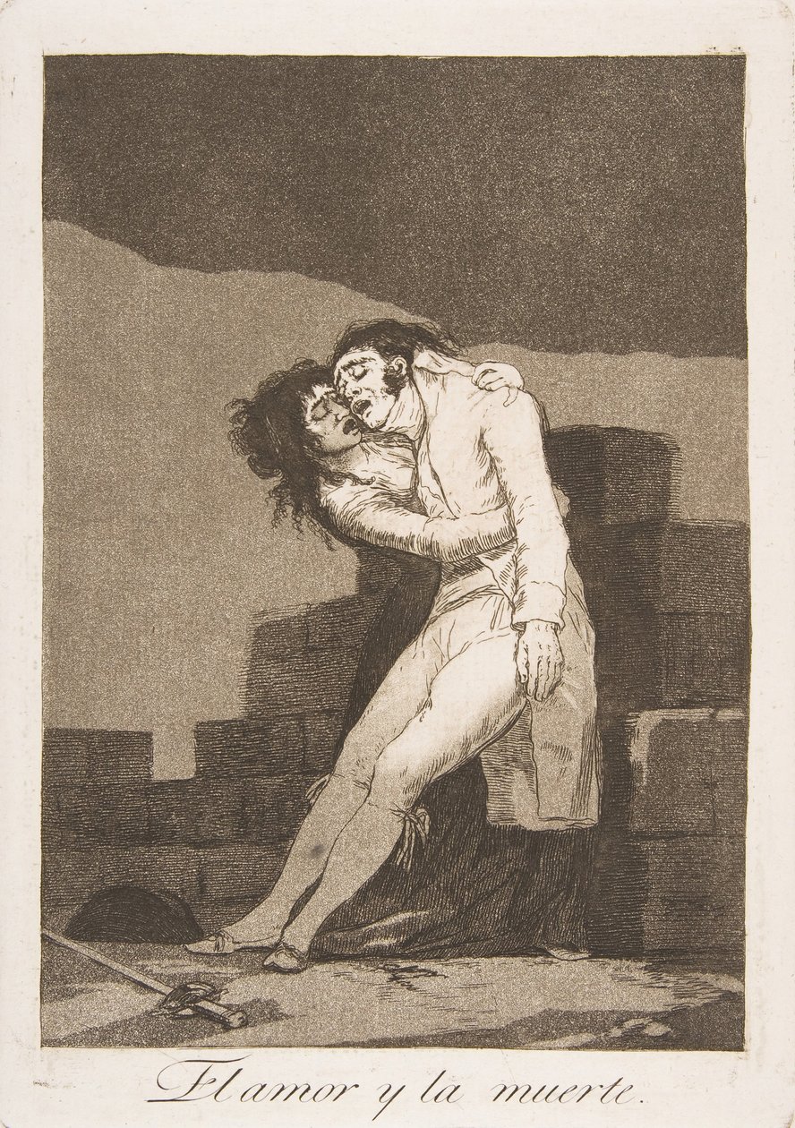 Platte 10 aus Los Caprichos: Liebe und Tod El amor y la muerte, 1799 von Francisco de Goya