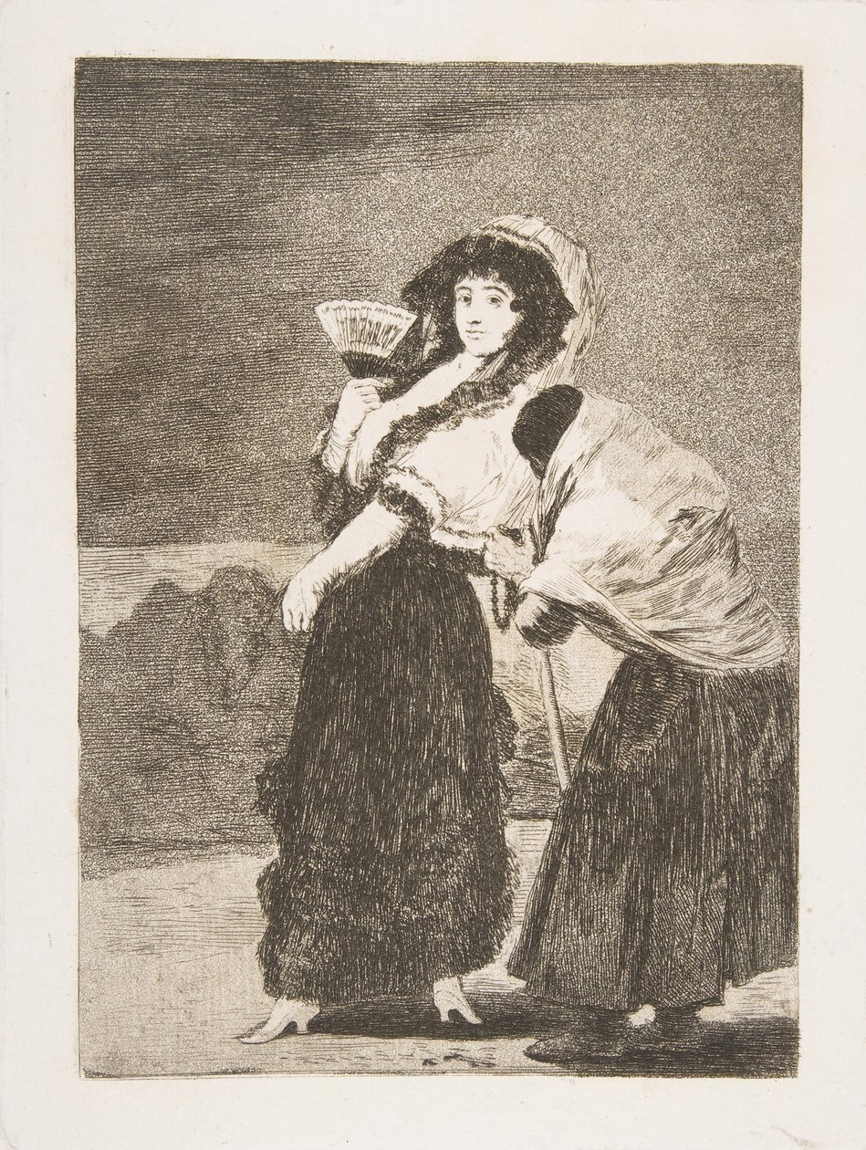 Platte 16 aus Los Caprichos: Um Himmels willen: und es war ihre Mutter Dios la Perdone..., 1797-98 von Francisco de Goya