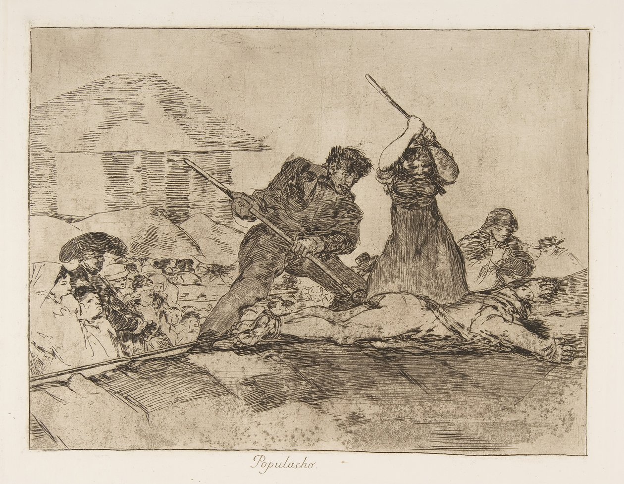 Tafel 28 aus Die Schrecken des Krieges Los Desastres de la Guerra: Rabbl..., 1810 veröffentlicht 1863 von Francisco de Goya