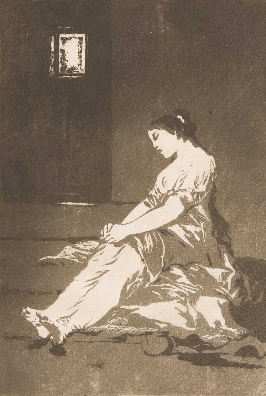 Tafel 32 aus Los Caprichos: Weil sie empfänglich war, 1799 von Francisco de Goya