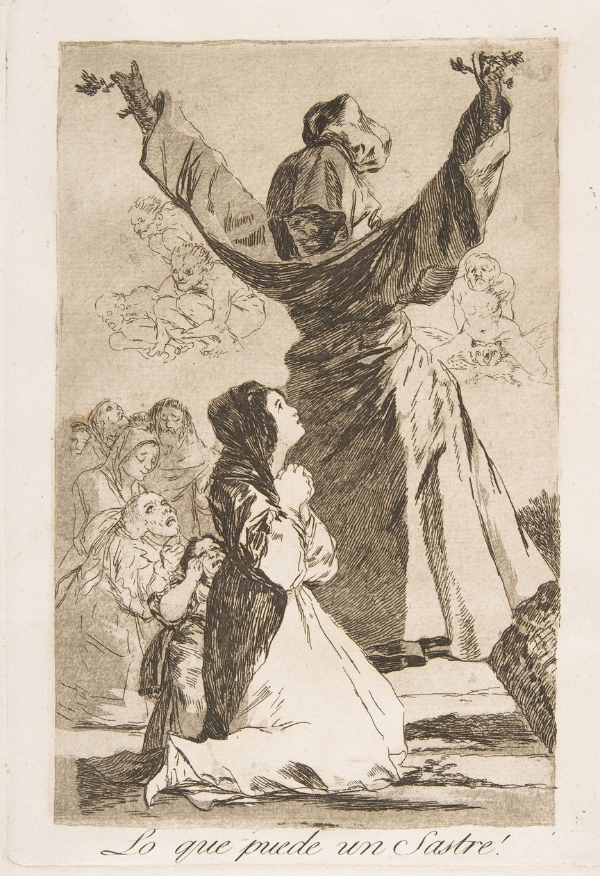 Tafel 52 aus Los Caprichos: Was ein Schneider kann! Lo que puede un Sastre!, 1799 von Francisco de Goya