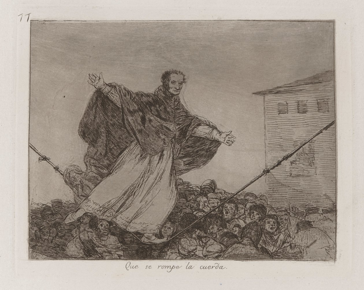 Möge das Seil reißen, Platte 77 aus Die Schrecken des Krieges von Francisco de Goya