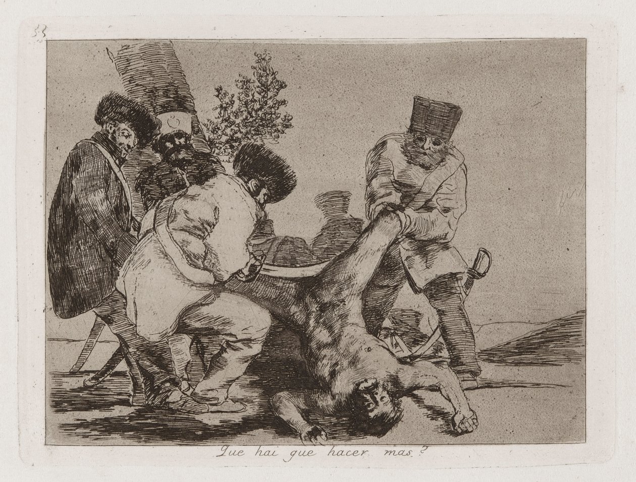 Was kann noch getan werden? (Que [sic] hai que hacer mas?), Platte 33 aus Los desastres de la guerra (Die Schrecken des Krieges) von Francisco de Goya