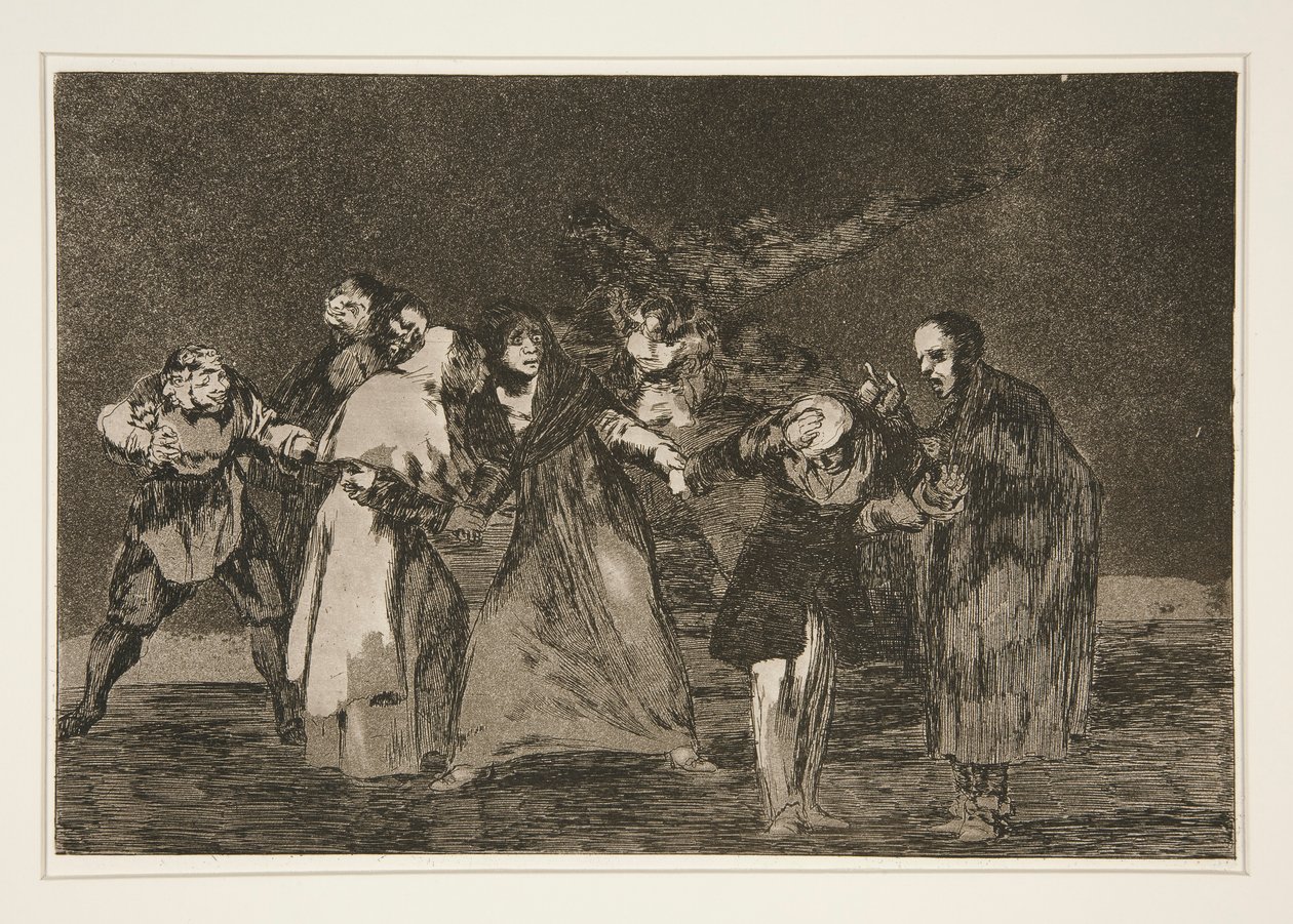 Sanan cuchilladas mas no malas palabras (Wunden heilen schneller als hastige Worte), Platte 16 aus der Serie Los proverbios von Francisco de Goya