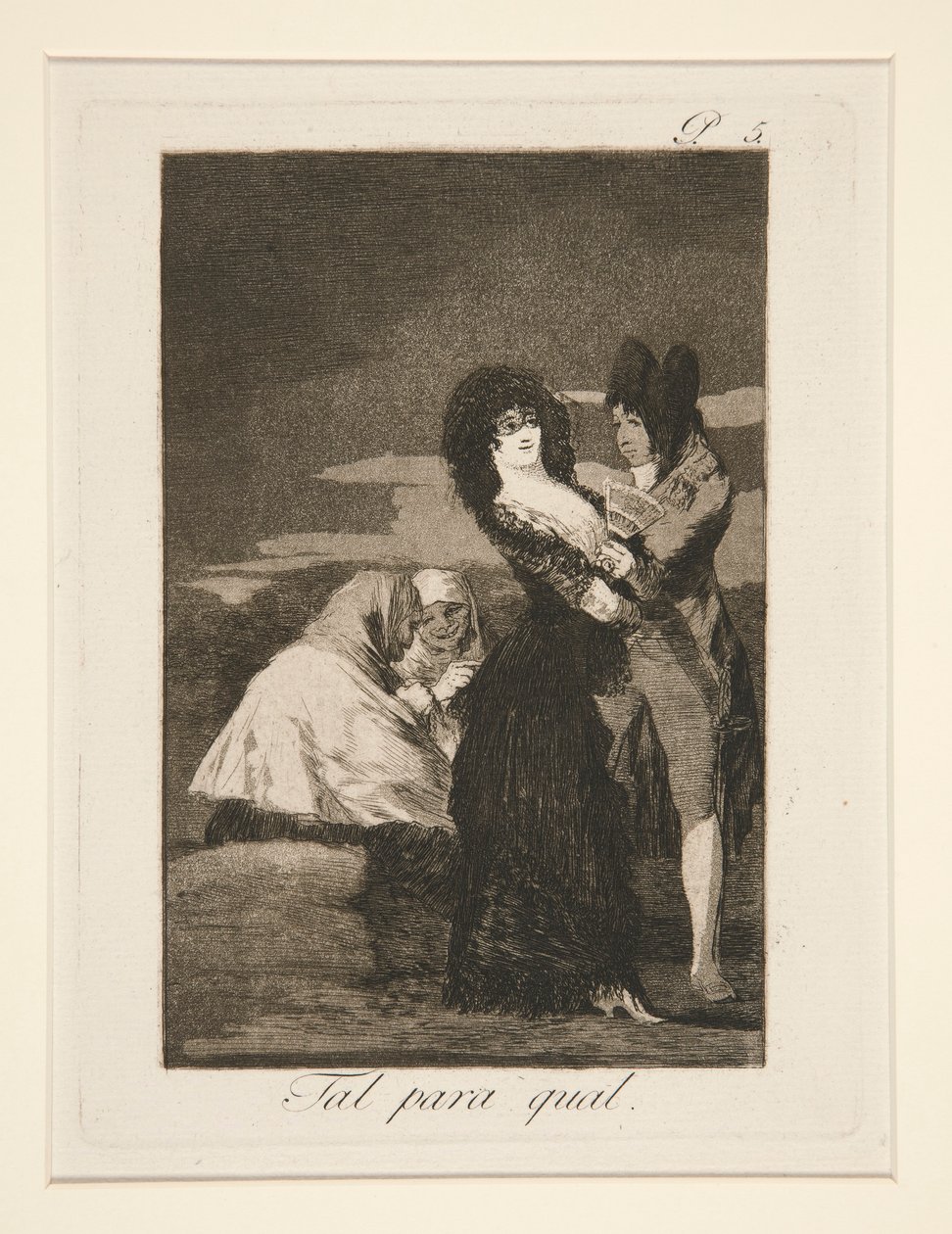Zwei von einer Sorte, Platte 5 aus Los Caprichos von Francisco de Goya