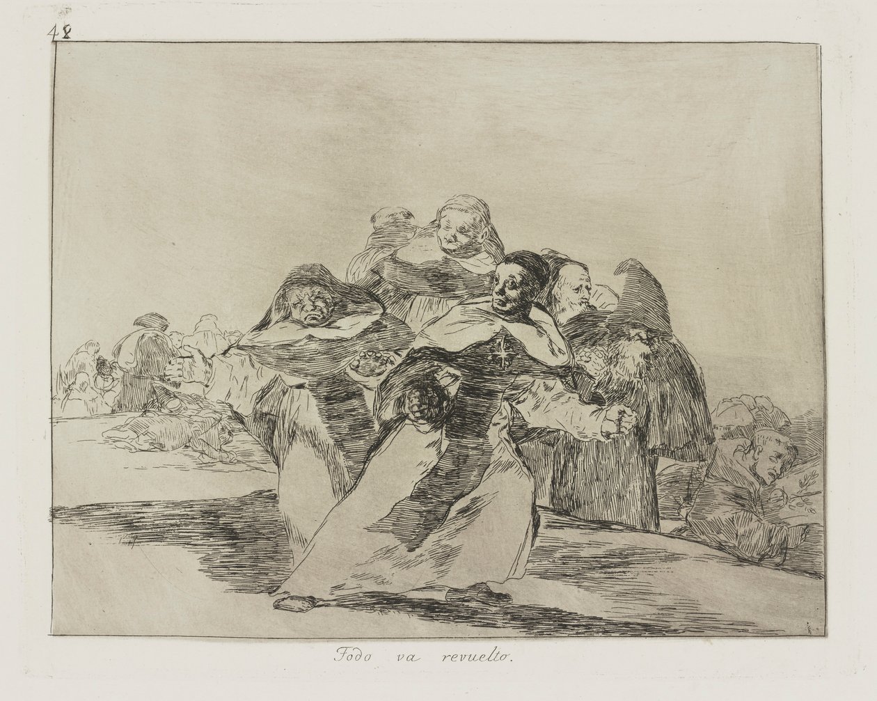 Todo va revuelto. (Alles ist durcheinander.), pl. 42 aus der Serie Los desastres de la guerra (Die Schrecken des Krieges) von Francisco de Goya