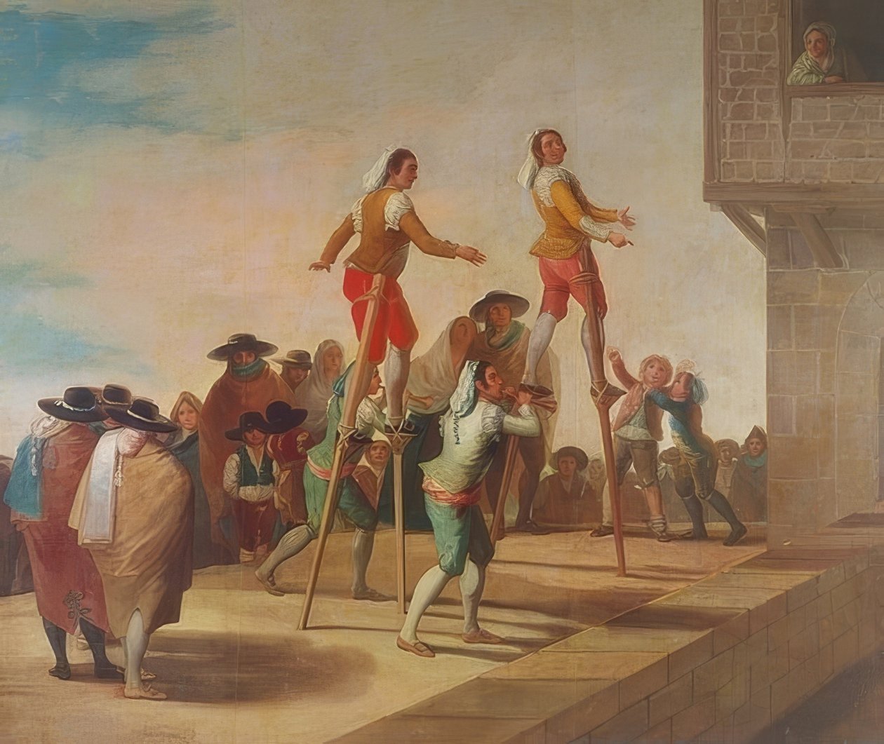 Die Stelzen (Los Zancos) von Francisco de Goya: Kunstdruck