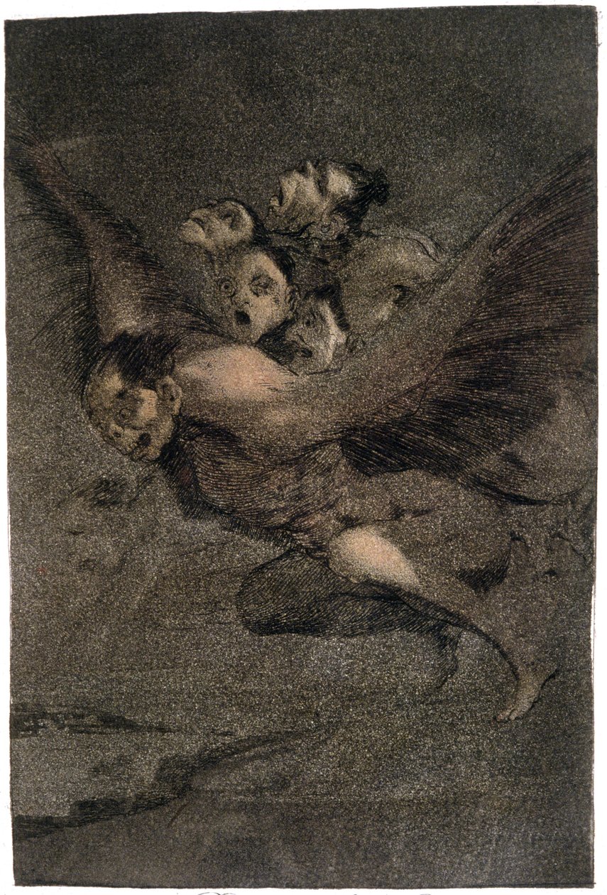 Buen Viage (Gute Reise). Flügelmonster. c.1802 (Gravur) von Francisco Jose de Goya y Lucientes