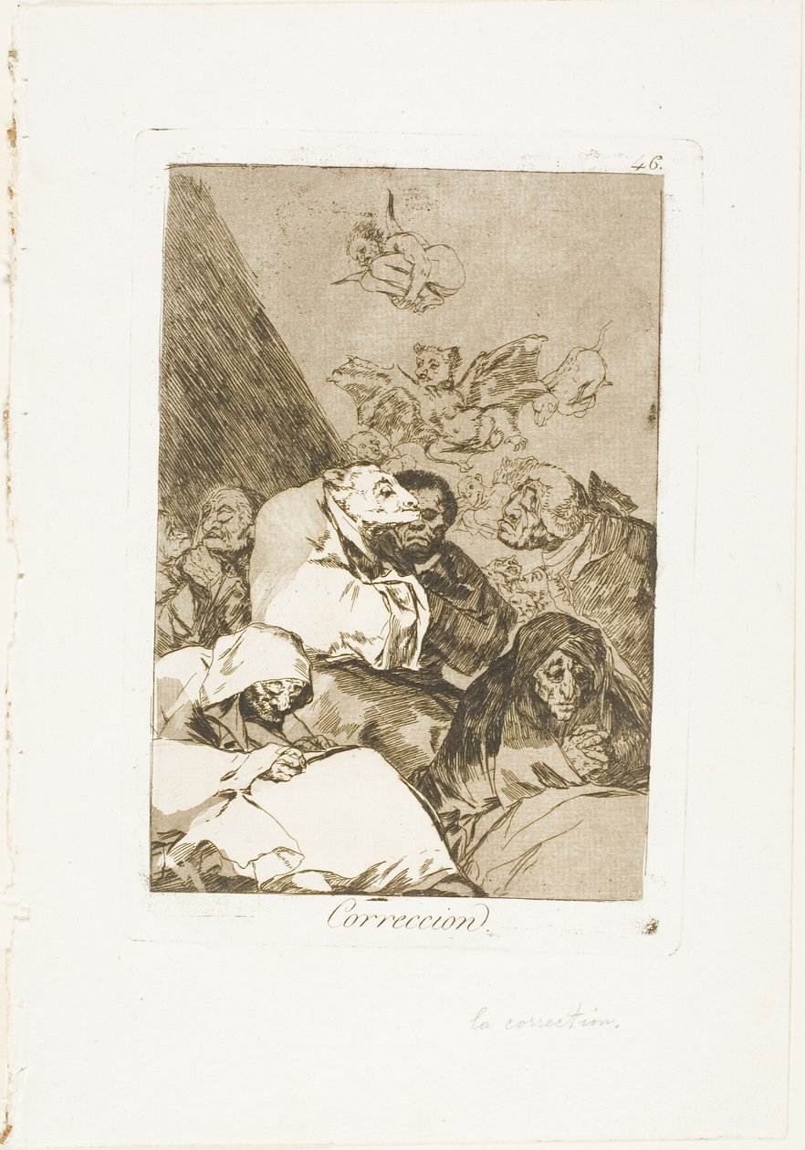 Korrektur, Platte 46 aus Los Caprichos von Francisco Jose de Goya y Lucientes
