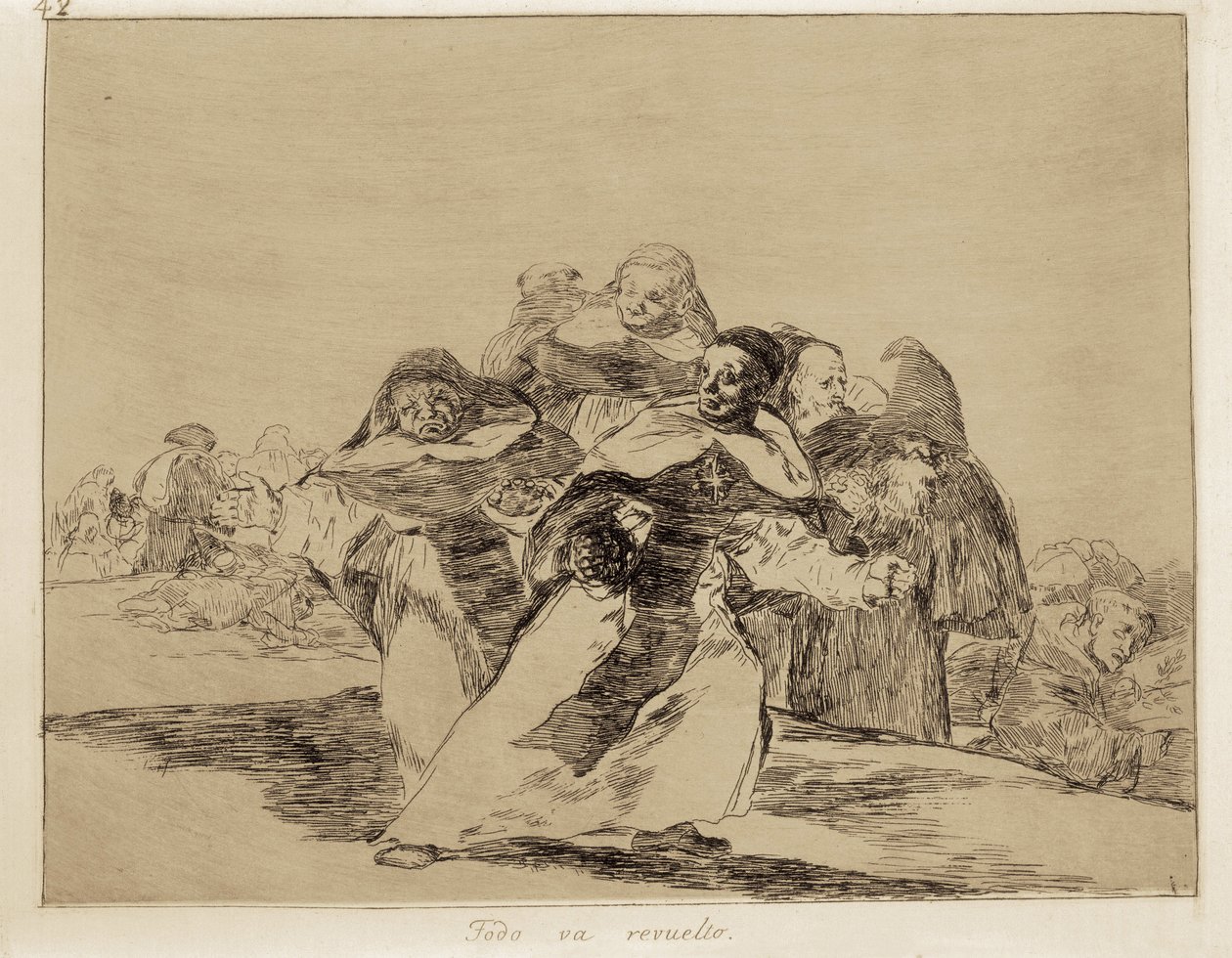 Alles ist auf den Kopf gestellt von Francisco Jose de Goya y Lucientes