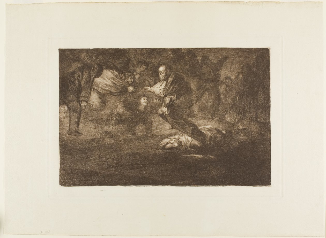 Gott erschafft sie und sie schließen sich zusammen, Platte 18 aus Los Proverbios von Francisco Jose de Goya y Lucientes