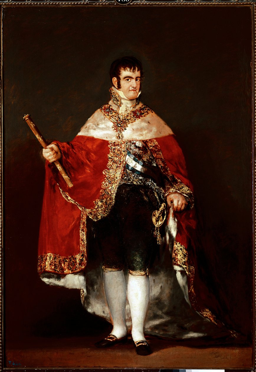 Porträt von König Ferdinand VII. im königlichen Kostüm von Francisco de Goya