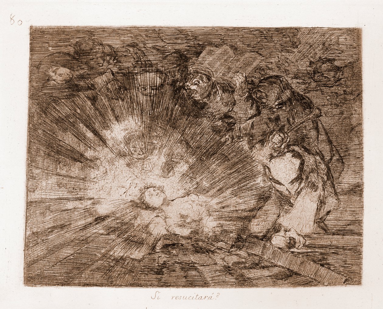 Die Schrecken des Krieges: Wird er auferstehen? (Radierung nach einer Vorzeichnung) von Francisco de Goya