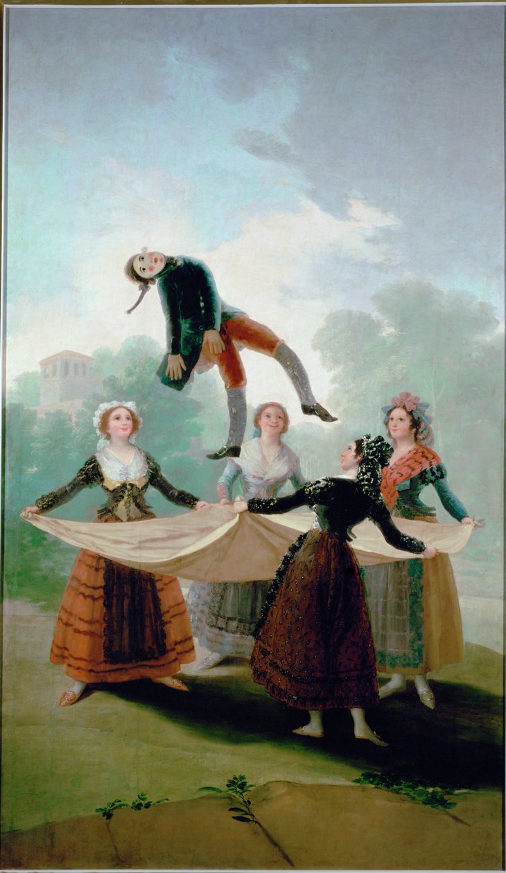 Der Strohmännchen, Karton für einen Wandteppich von Francisco Jose de Goya y Lucientes