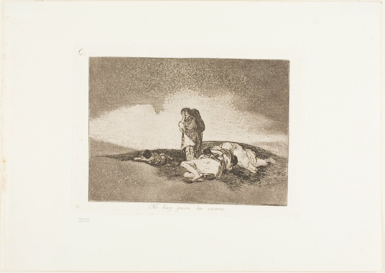 Es gibt niemanden, der ihnen hilft, Platte 60 aus Die Schrecken des Krieges von Francisco Jose de Goya y Lucientes