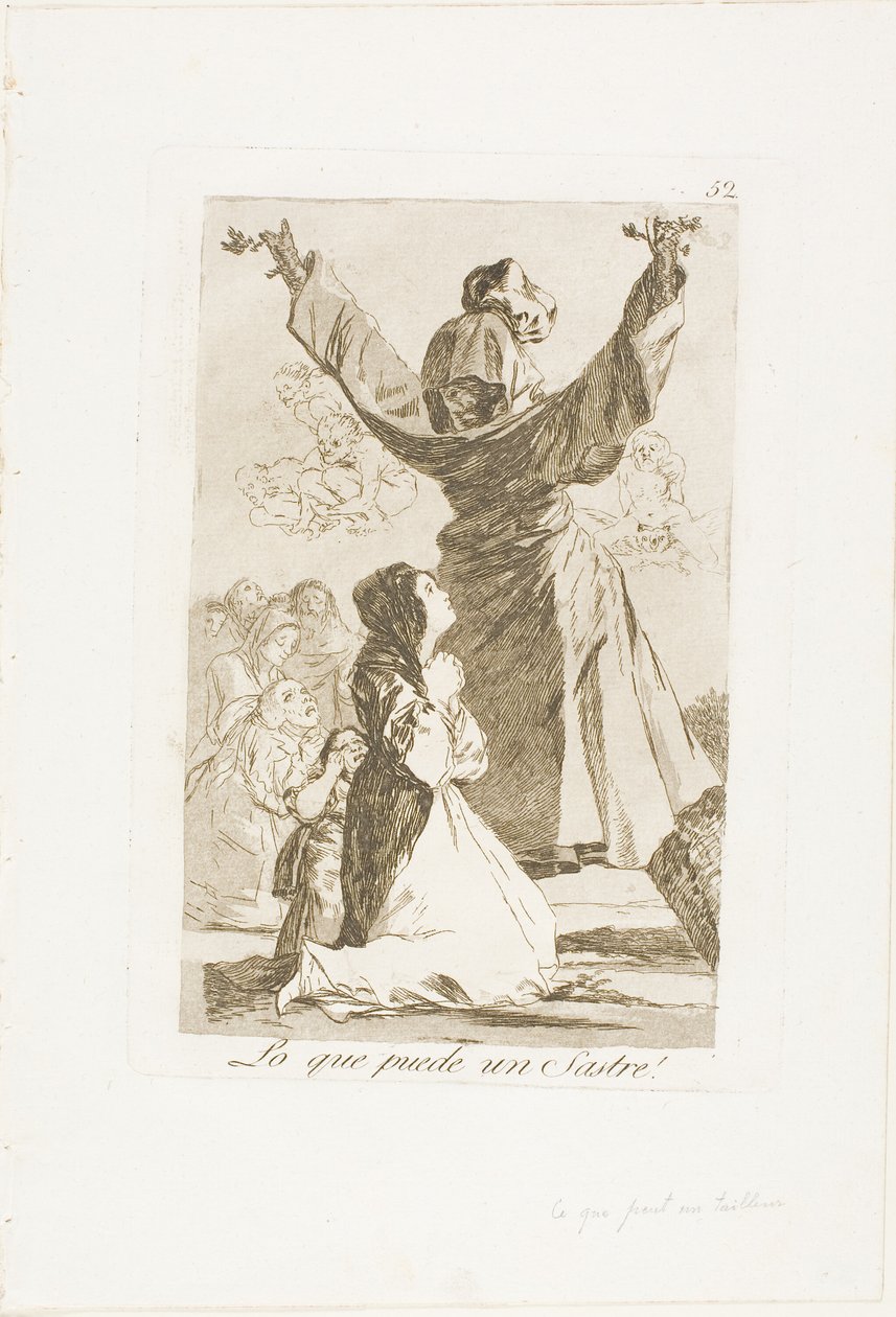 Was ein Schneider tun kann!, Platte 52 aus Los Caprichos von Francisco Jose de Goya y Lucientes