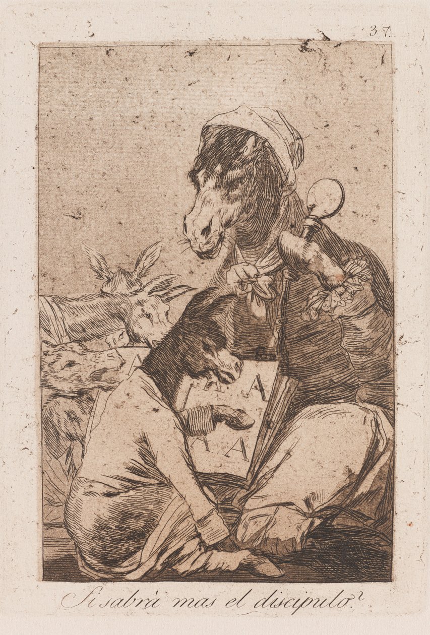 Wird der Schüler mehr wissen als der Meister? von Francisco de Goya