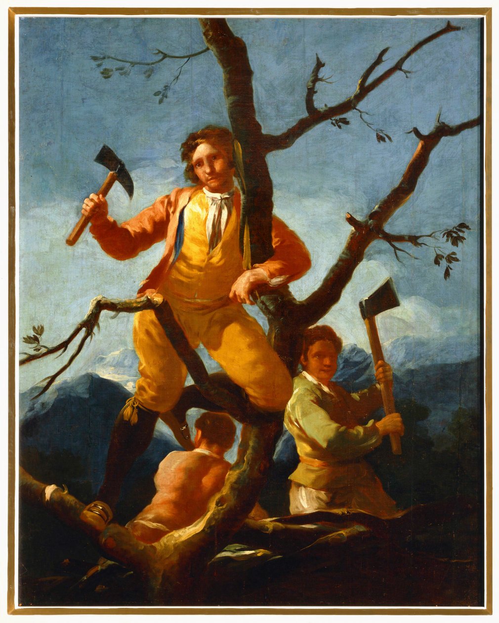 Holzfäller (Wandteppichentwurf im El Escorial) von Francisco Jose de Goya y Lucientes