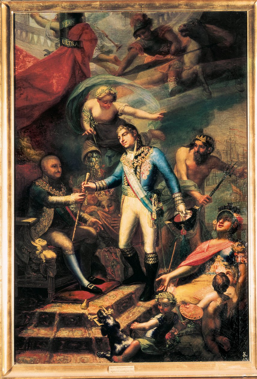 Karl IV. von Spanien ernennt Manuel Godoy zum Admiral der Marine von Francisco Llacer y Valdermont