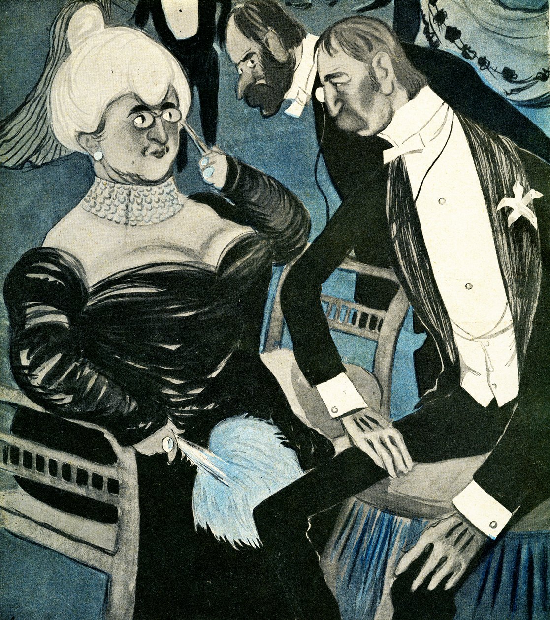 Ein Engländer bittet eine Französin zum Tanz, 1905 von Francisco Sancha y Lengo