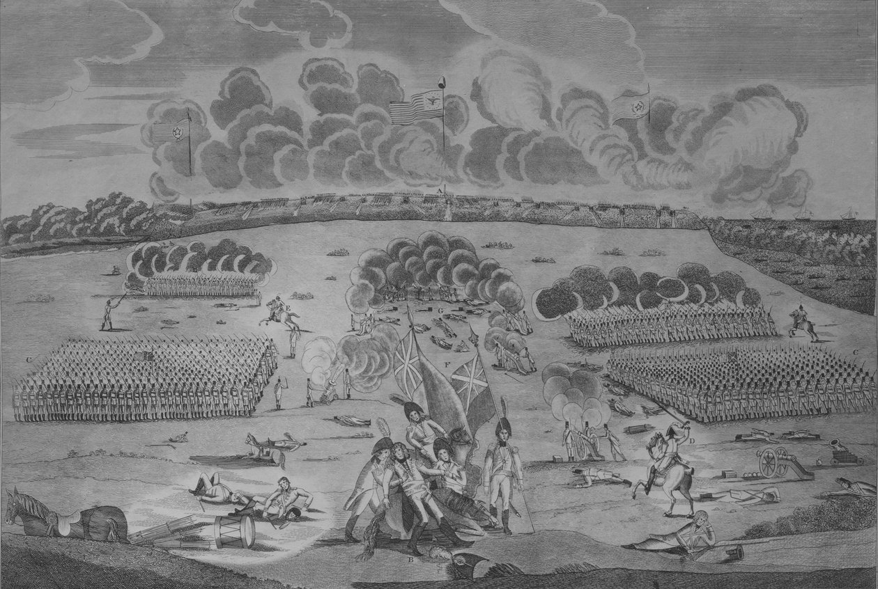 Eine korrekte Ansicht der Schlacht bei New Orleans am 8. Januar 1815 von Francisco Scacki