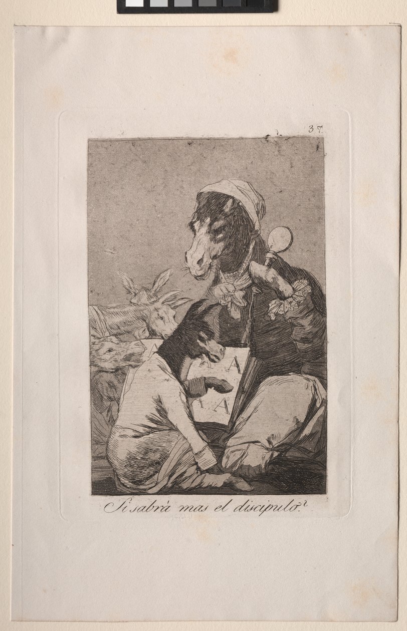 Caprichos: Könnte der Schüler nicht mehr wissen? von Francisco de Goya