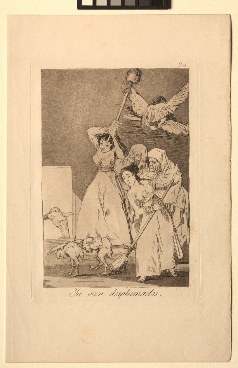 Caprichos: Da gehen sie gerupft, d.h. ausgeplündert von Francisco de Goya