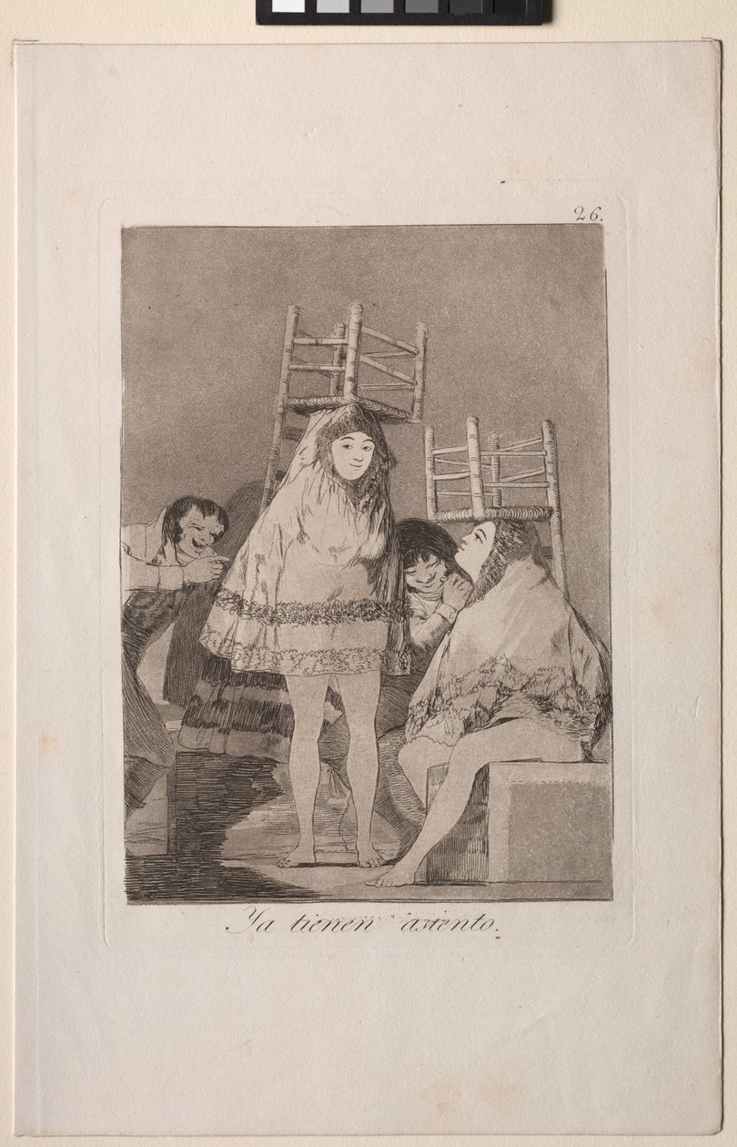Caprichos: Sie haben schon einen Sitzplatz (d.h. Hintern) von Francisco de Goya