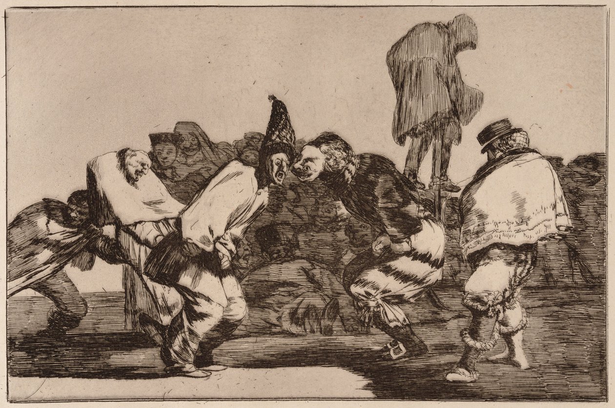 Karnevalsnarrheit (Disparate de carnaval), aus der Serie Los Disparates von Francisco de Goya