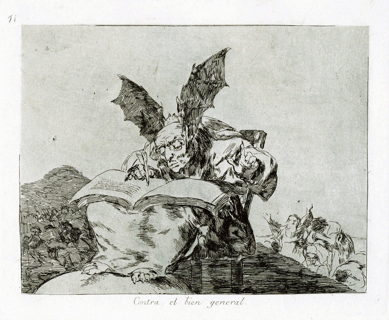 Gegen das Gemeinwohl. Platte 71 aus Die Schrecken des Krieges Los Desastros de la Guerra, 1810-1820 von Francisco de Goya
