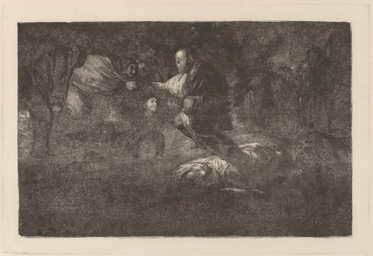 Gott erschafft sie und sie gesellen sich zusammen von Francisco de Goya