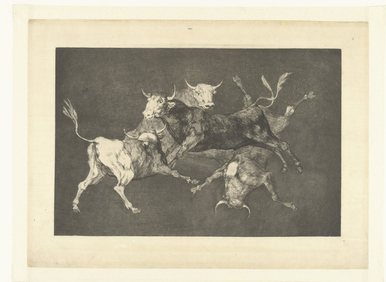 Torheit der kleinen Stiere (Disparate de tontos) (Los Disparates) (Los Proverbios) von Francisco de Goya