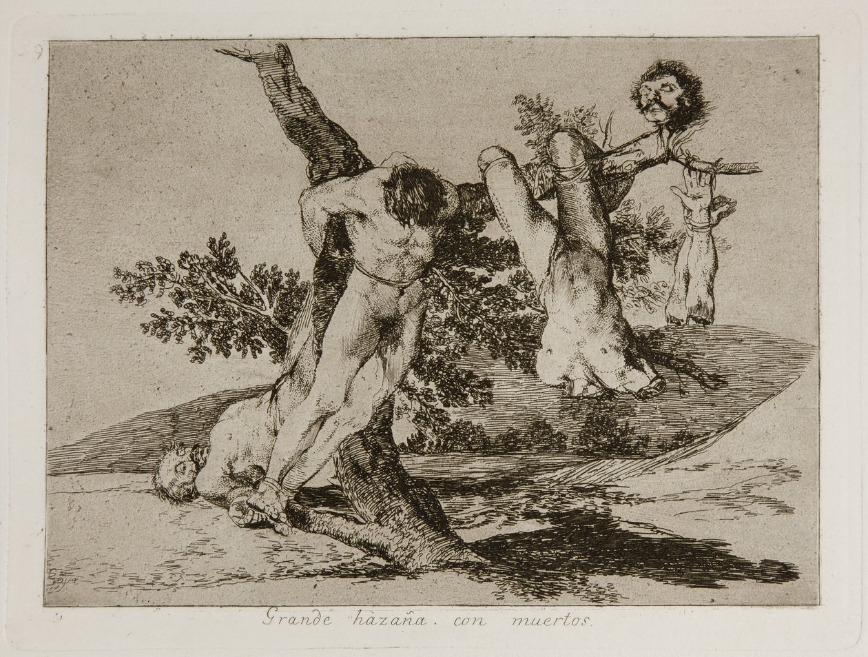 Große Heldentat! Mit Toten! Eine heldenhafte Tat! Mit Toten! Platte 39 aus Die Schrecken des Krieges von Francisco de Goya