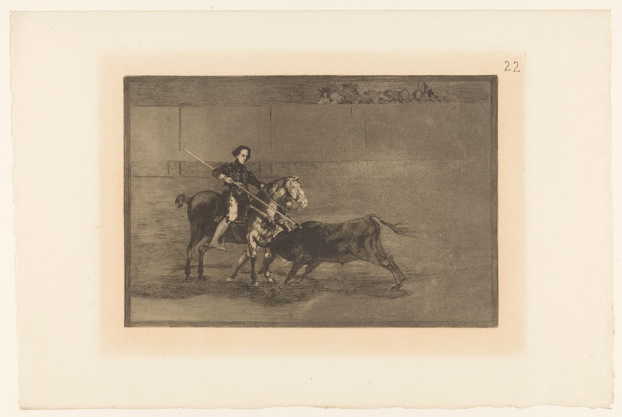 Pajuelera in der Arena von Saragossa von Francisco de Goya