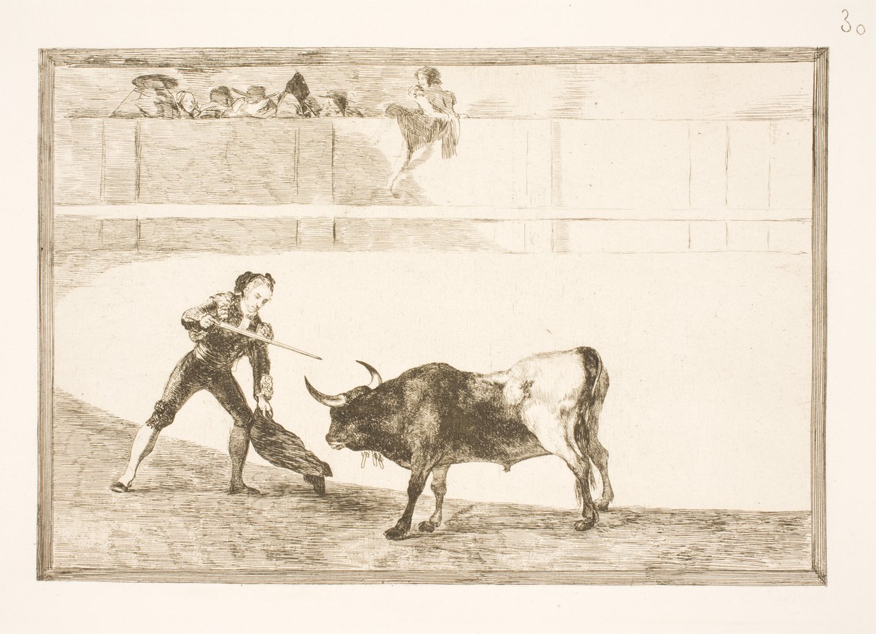 Pedro Romero tötet den hinkenden Stier von Francisco de Goya