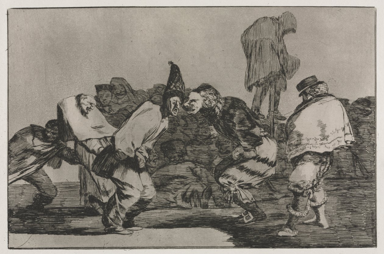 Die Sprichwörter: Karnevalsnarrheit von Francisco de Goya