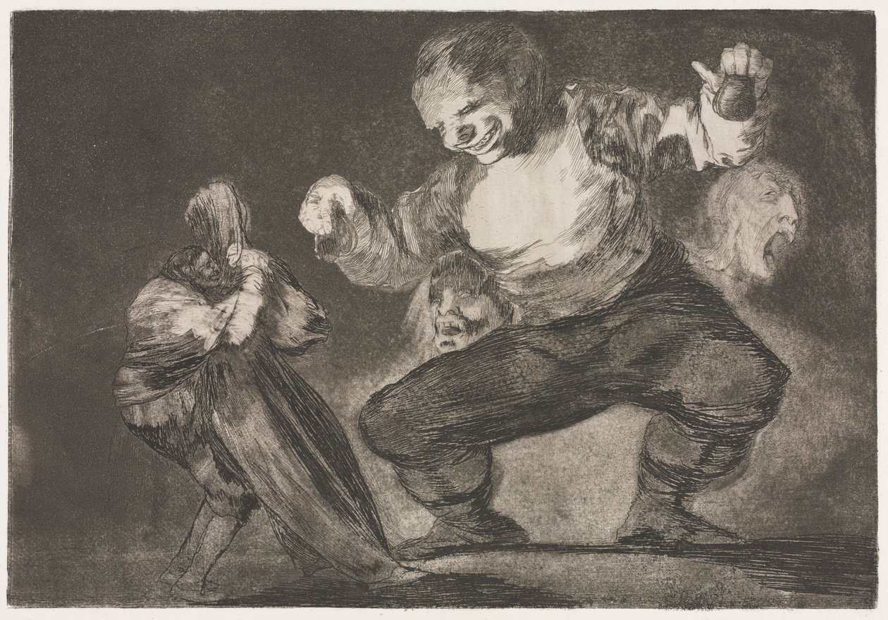Die Sprichwörter: Einfaltspinsel von Francisco de Goya