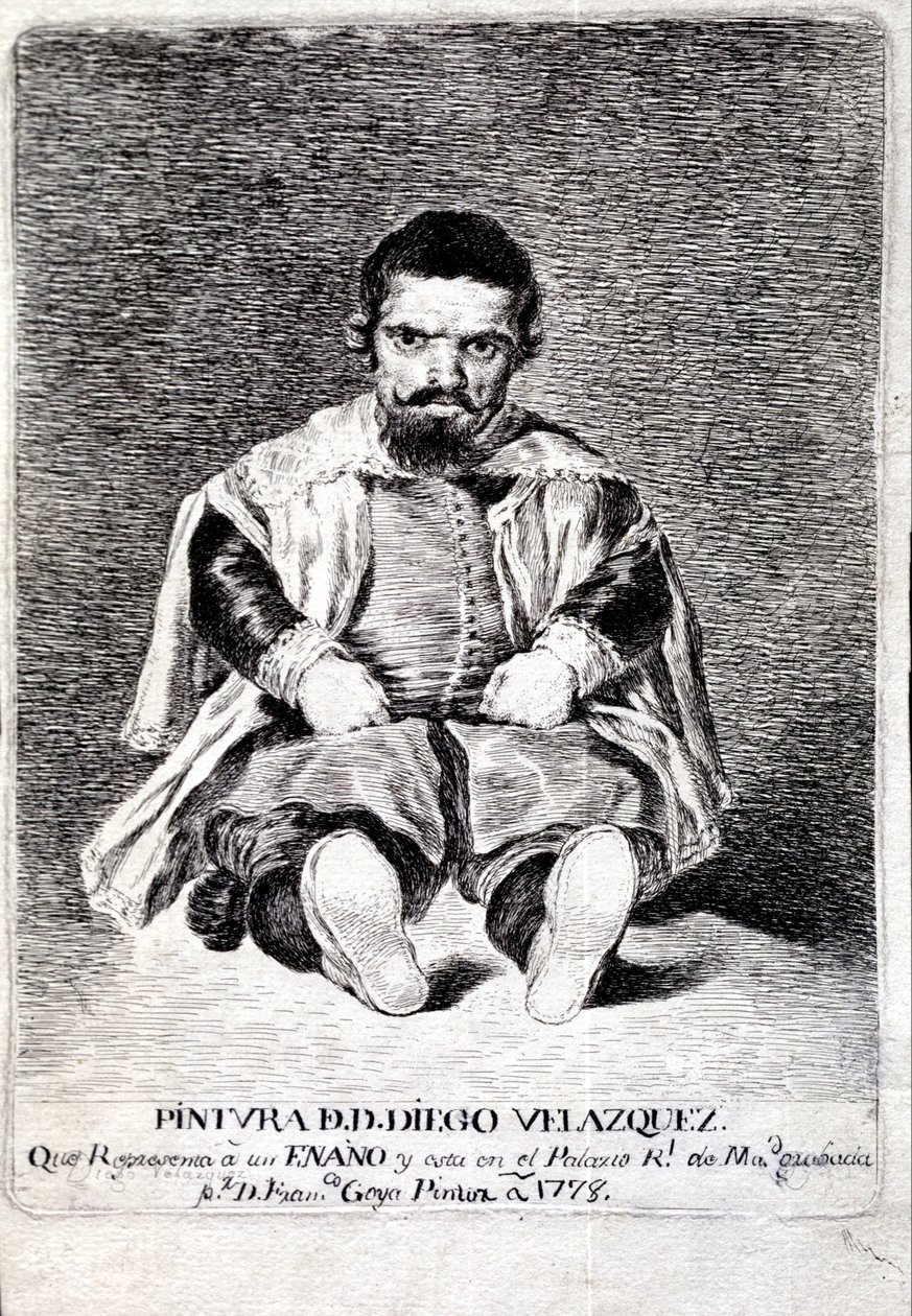 Der Zwerg, Sebastián de Morra, am Hof von Felipe IV von Francisco de Goya