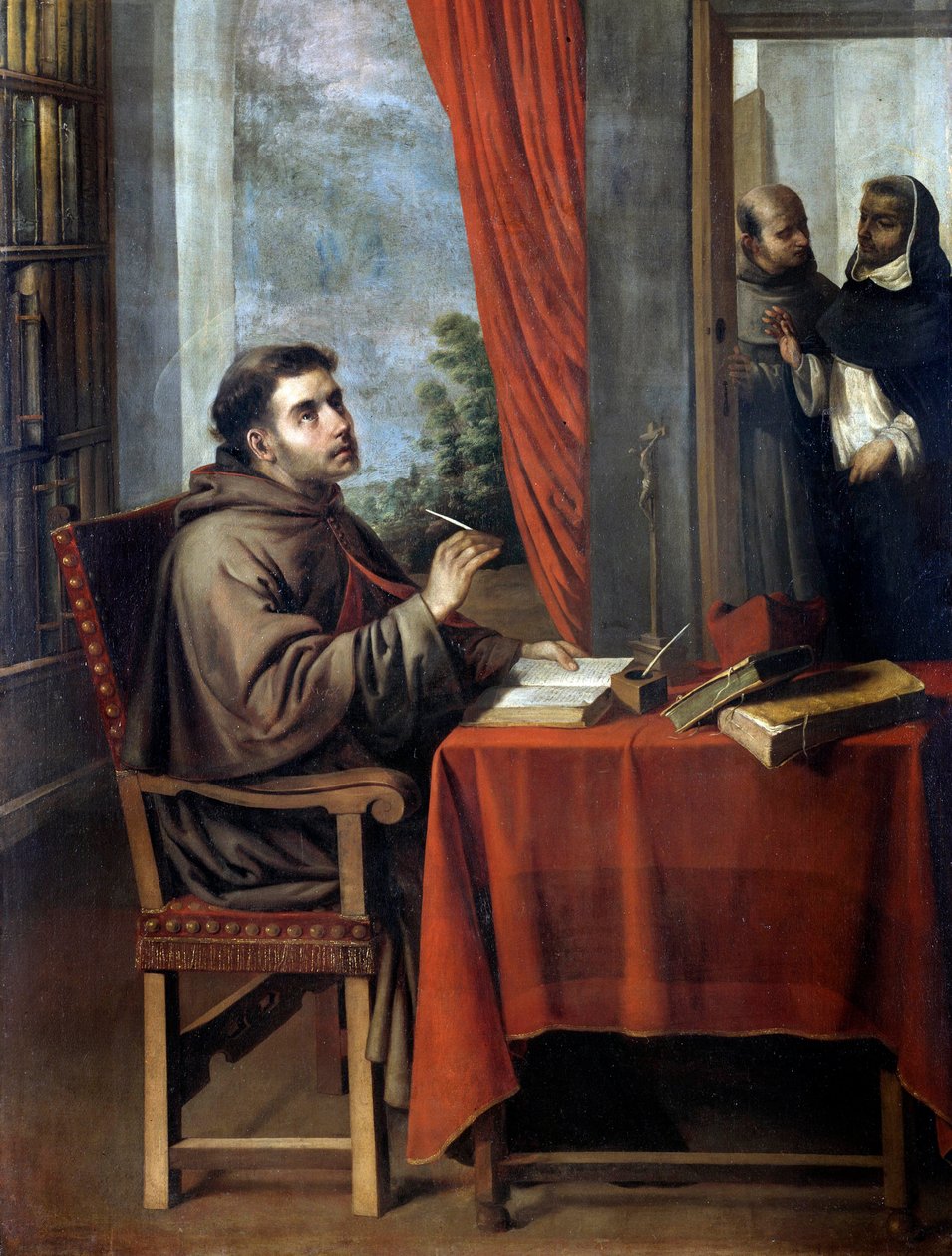 Besuch des italienischen Theologen und Philosophen Thomas von Aquin von Francisco de Zurbaran