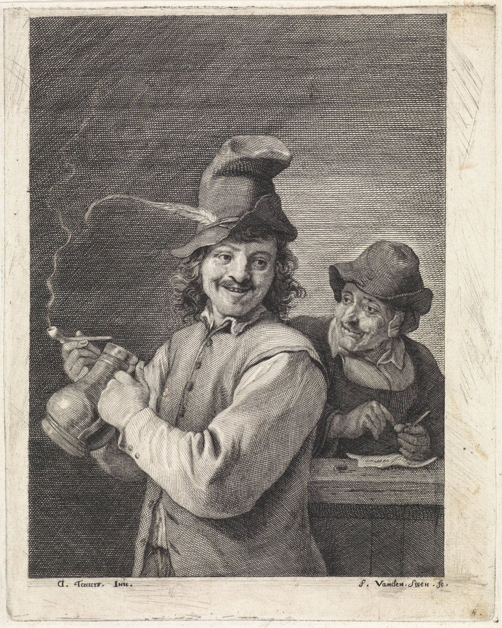 Bauer mit Krug und Pfeife von Franciscus van der Steen