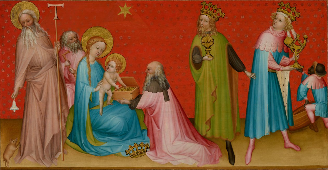Die Anbetung der Könige mit dem heiligen Antonius Abt von Franco-Flemish Master